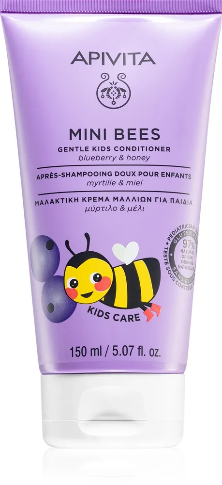 Apivita Mini Bees Gentle Kids Conditioner Blueberry & Honey Hårbalsam til børn 150 ml