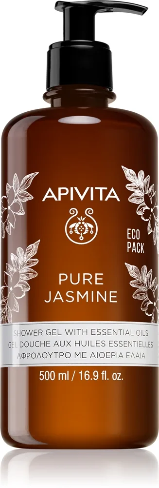 Apivita Pure Jasmine Shower Gel Fuktgivande duschgel Med eteriska oljor 500 ml