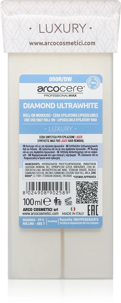 Arcocere Luxury Diamond Ultrawhite Enthaarungswachs roll-on 100 ml