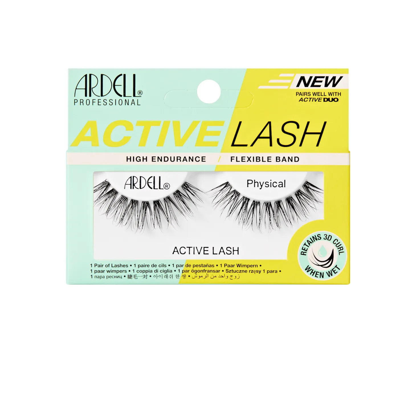 Ardell Active Lashes Physical - Black - ONE SIZE