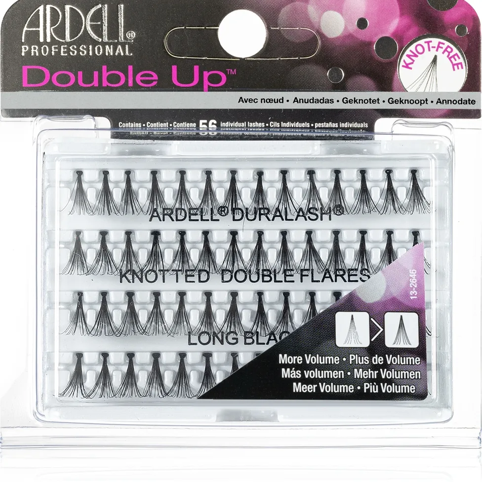 Ardell Double Up Knutna individuella lösögonfransar Storlek Long Black