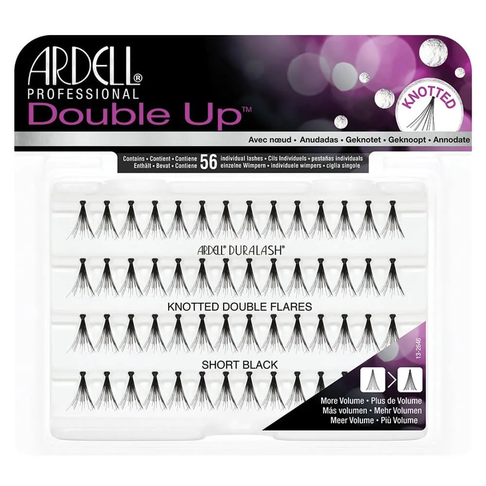 Ardell Double Up Knyttede individuelle vipper Størrelse Short Black