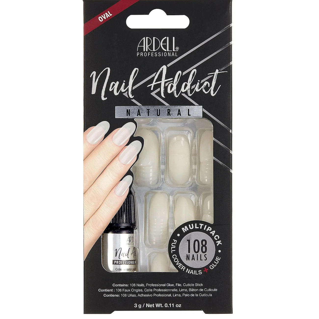 Ardell Nail Addict Natural Multipack Oval