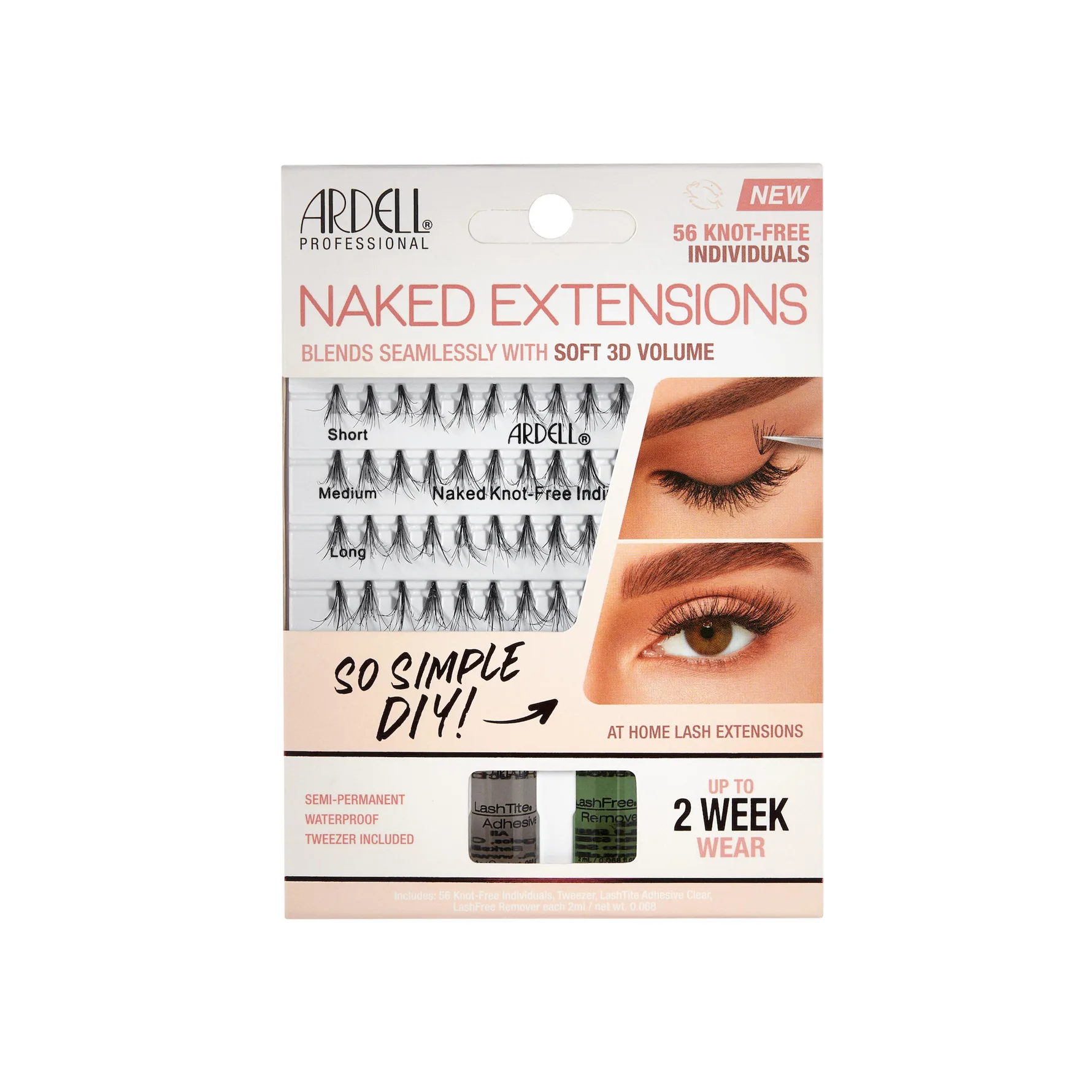 Ardell Naked Lashes DIY Eyelash Extensions - 56 pcs