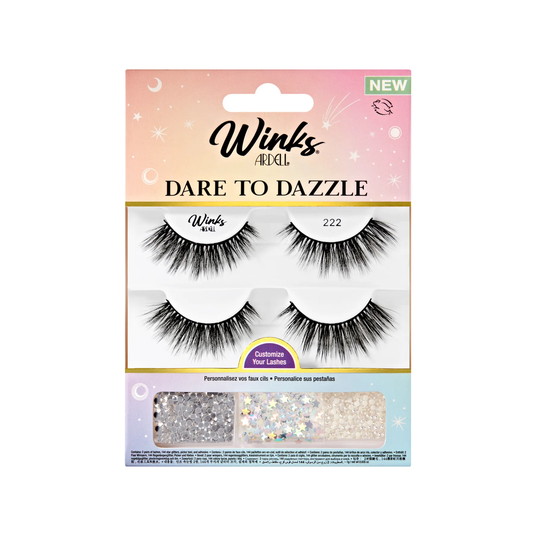 Ardell Winks Dare To Dazzle 222 Diamonds & Pearls - Black - ONE SIZE
