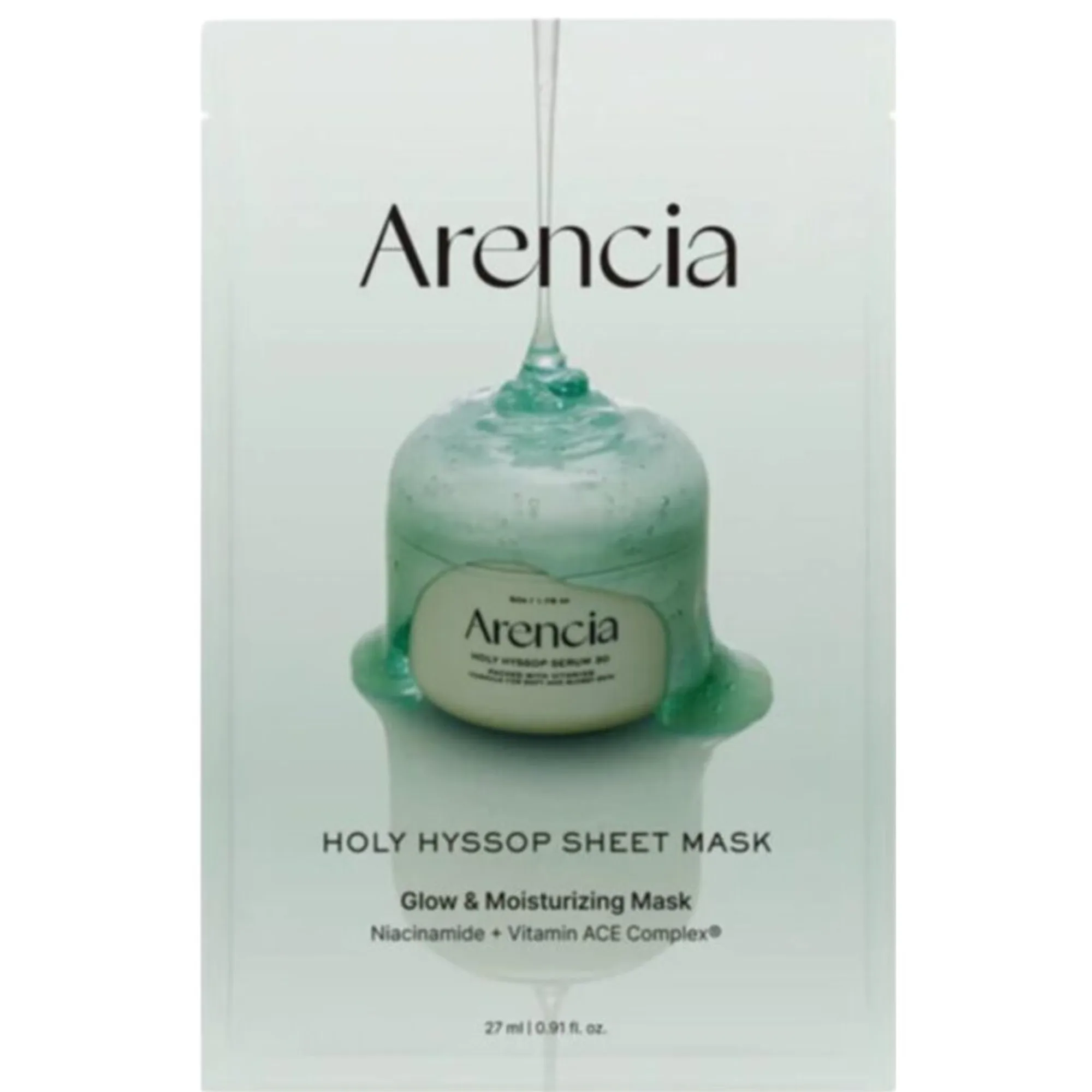 Arencia Holy Hyssop Sheet Mask Ansigtsmaske