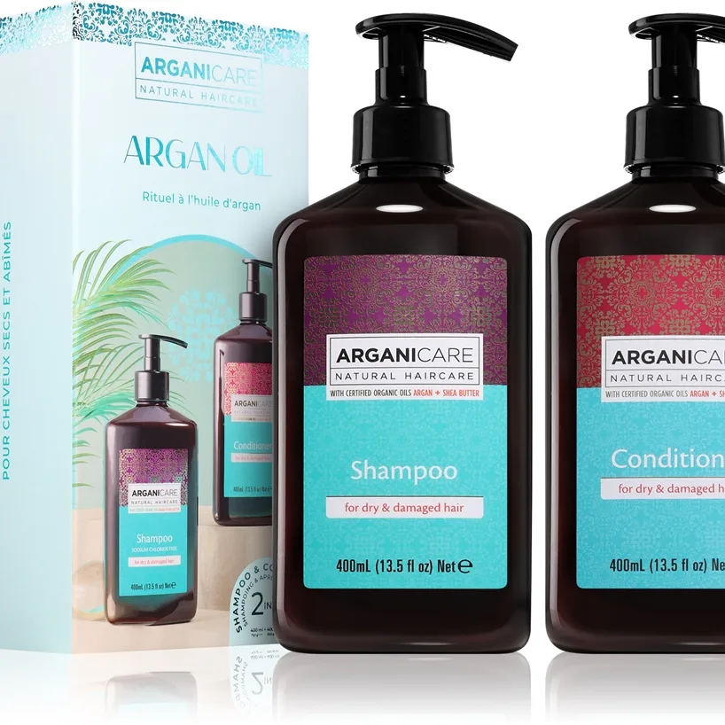 Arganicare Argan Oil Set lahjasetti kuiville ja vaurioituneille hiuksille 1 kpl