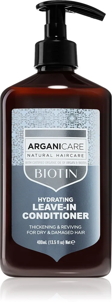 Arganicare Biotin Leave-In Conditioner Leave-in balsam til tørt og skadet hår 400 ml