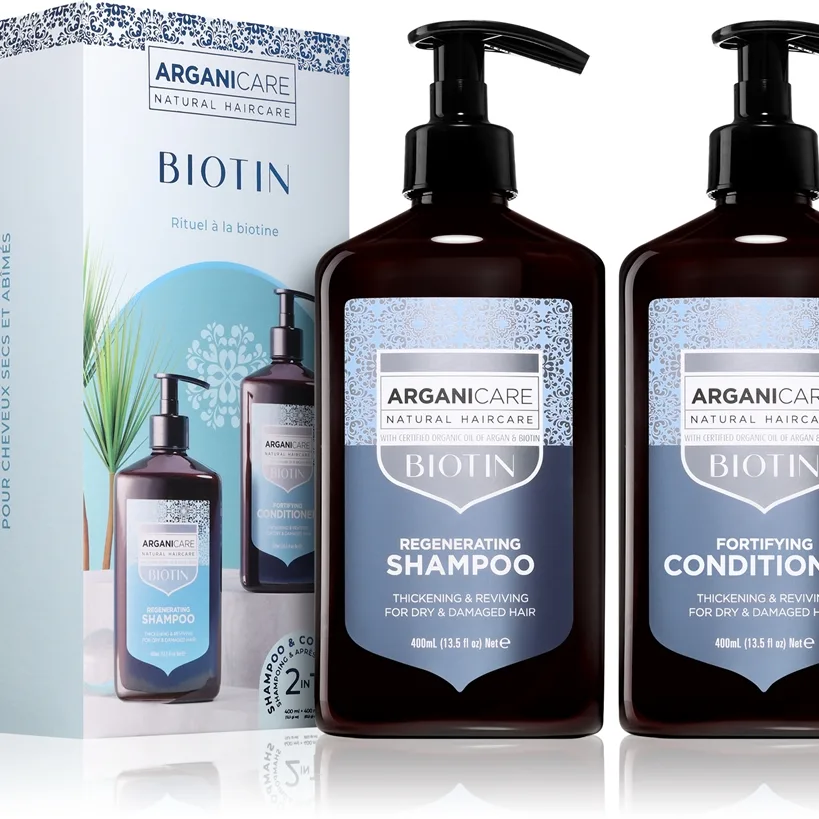 Arganicare Biotin Regenerating Set setti hiusten vahvistamiseksi 1 kpl