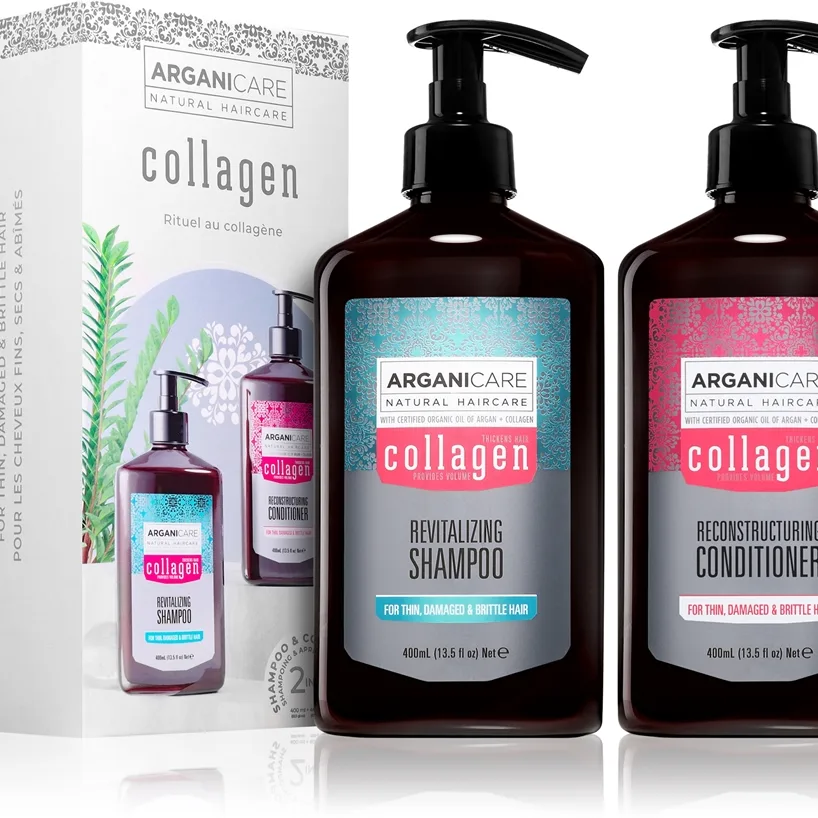 Arganicare Collagen Set lahjasetti hiusten volyymia lisäävä 1 kpl