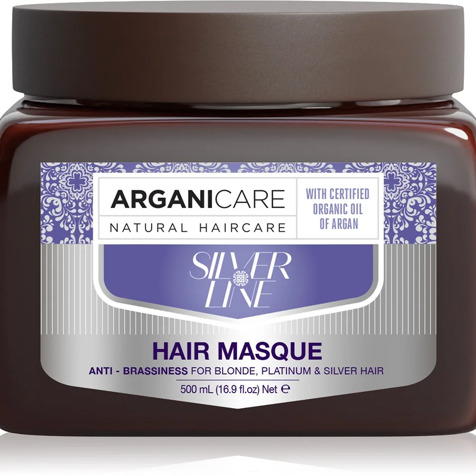 Arganicare Silver Hair Mask hiusnaamio keltaisia sävyjä neutralisoiva 500 ml