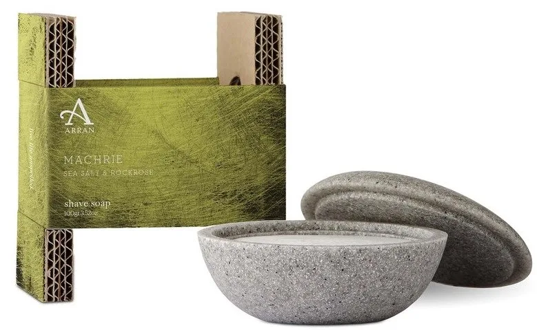 Arran Sense of Scotland Machrie Shaving Stone with Shaving Soap