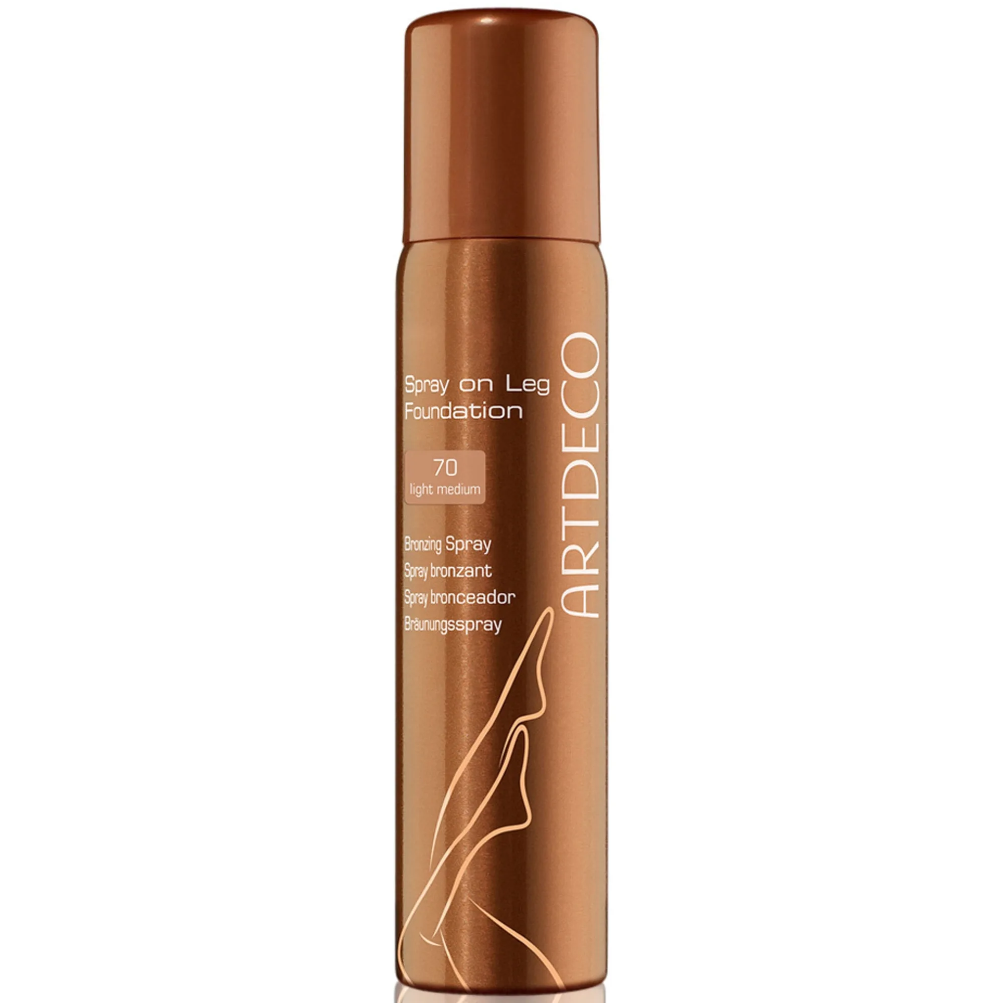 ARTDECO Spray on Leg Foundation itseruskettava suihke täydellisiin jalkoihin sävy 70 Light/Medium 100 ml