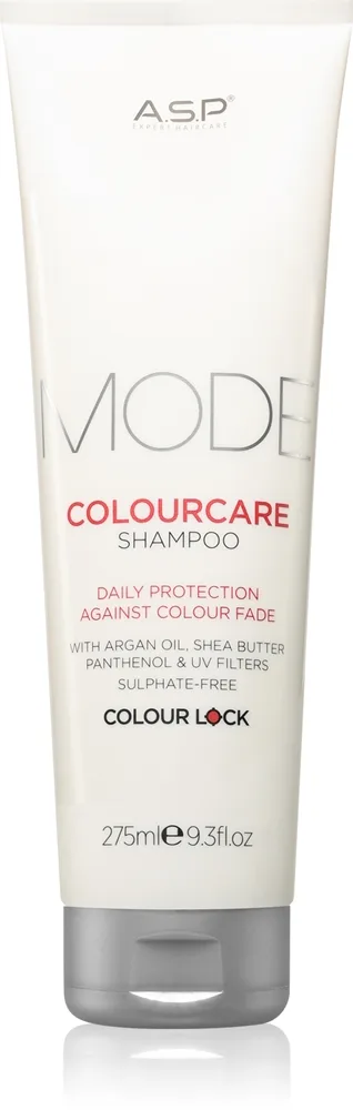 ASP MODE ColourCare shampoo värjätyille, kemiallisesti käsitellyille ja valkaistuille hiuksille 275 ml
