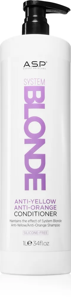 ASP System Blonde Anti-Yellow hoitoaine vaaleille ja harmaille hiuksille 1000 ml