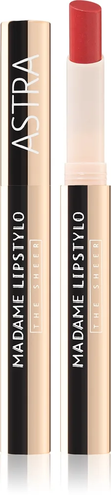 Astra Make-up Madame Lipstylo The Sheer kiiltävä huulipuna huulia täyteläistävä sävy 05 Jolie Coco 2 g