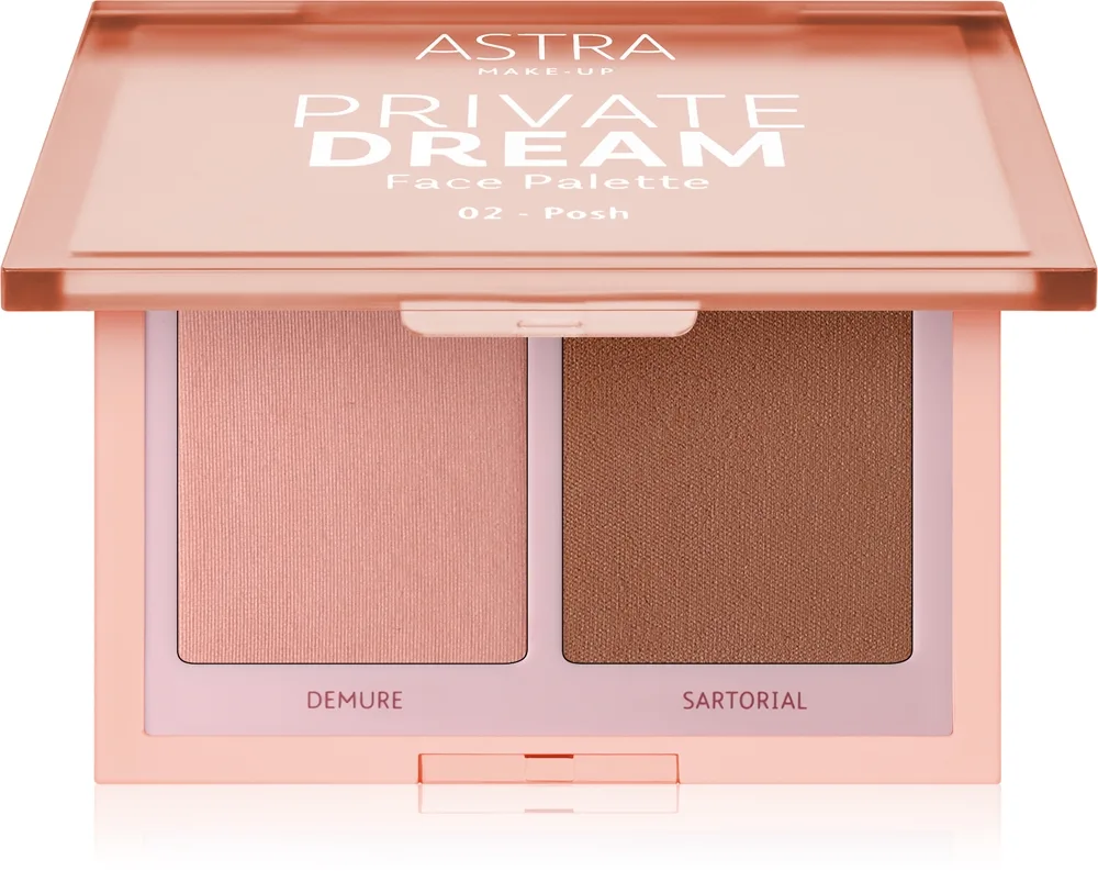 Astra Make-up Private Dream Palette Blush and Bronzer aurinkopuuteri ja poskipuna sävy 04 goth 7 g