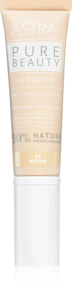 Astra Make-up Pure Beauty BB Cream kosteuttava BB-voide sävy 03 Medium 30 ml