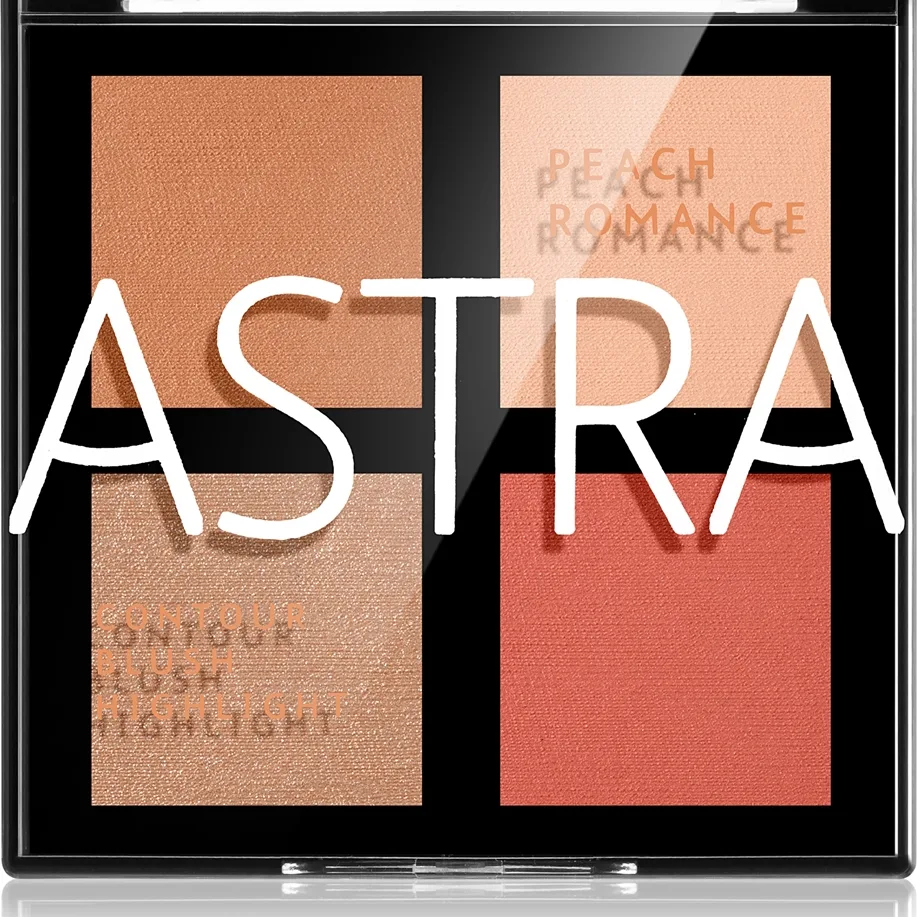 Astra Make-up Romance Palette Contoure-palett för ansikte Skugga 01 Peach Romance 8 g