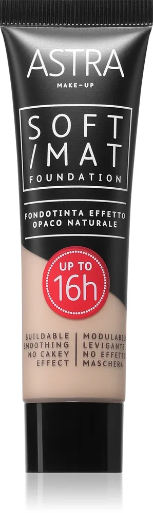 Astra Make-up Soft Mat Foundation kevyt meikkivoide sävy 001 cloud 30 ml