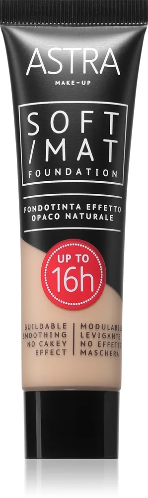 Astra Make-up Soft Mat Foundation kevyt meikkivoide sävy 003 sand 30 ml