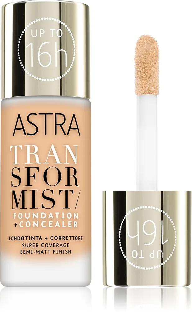 Astra Make-up Transformist pitkäkestoinen meikkivoide sävy 003N Warm Beige 18 ml