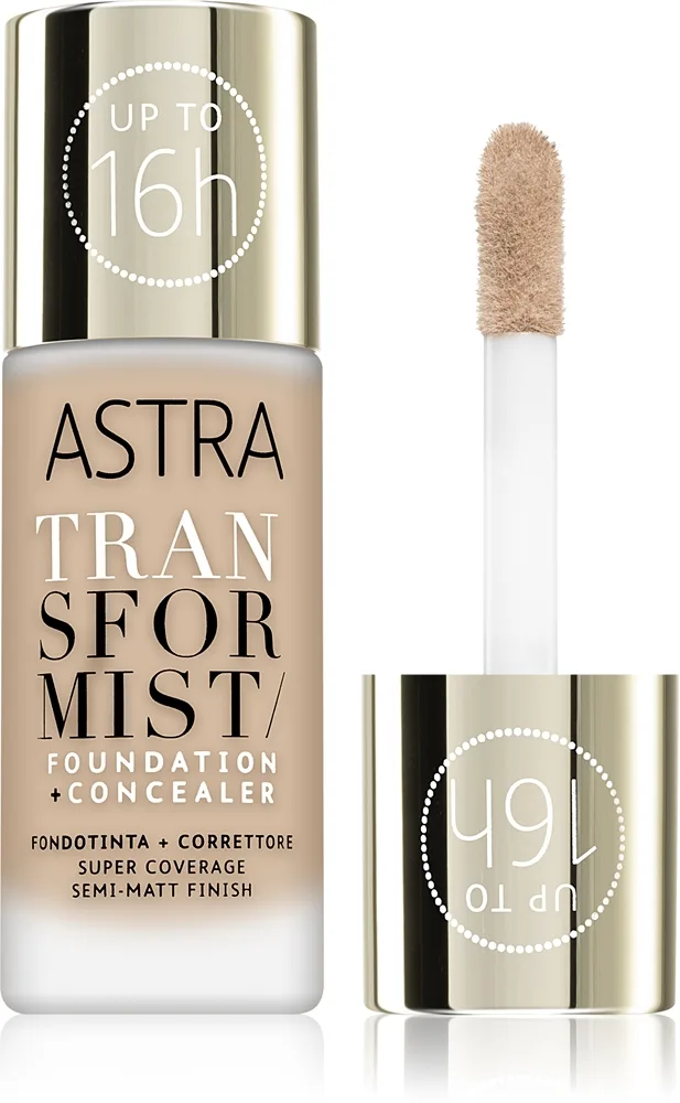 Astra Make-up Transformist pitkäkestoinen meikkivoide sävy 02W Dune 18 ml