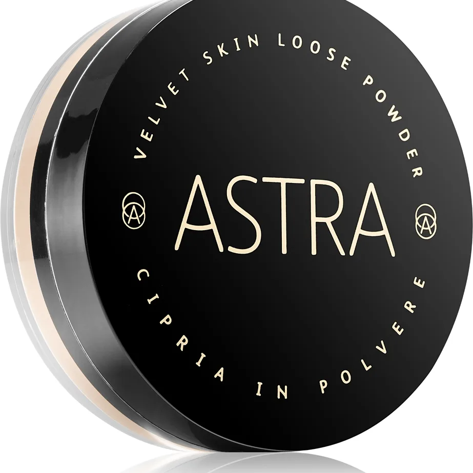 Astra Make-up Velvet Skin kirkastava samettisen lopputuloksen antava irtopuuteri sävy 02 Porcelain 11 g