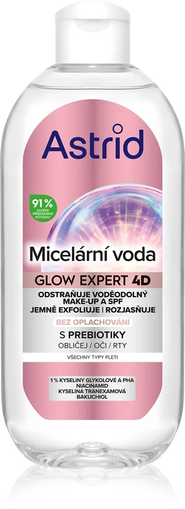 Astrid Glow Expert Micellärt vatten med uppljusande effekt 400 ml