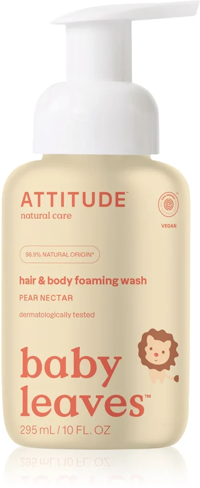 Attitude Baby Leaves Pear Nectar Tvättskum 2-i-1 för Barn 295 ml