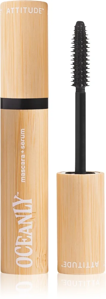 Attitude Oceanly Plastic Free Makeup mascara med serum med vårdande effekt Skugga Black 7 g