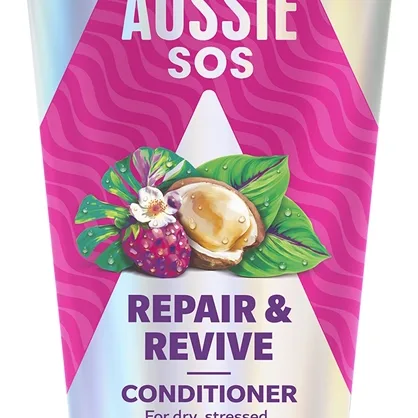 Aussie SOS Repair & Revive ravitseva hoitoaine rasittuneille hiuksille ja päänahalle 350 ml