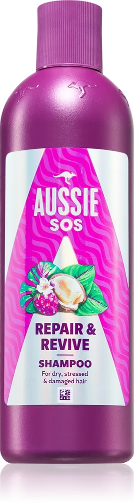 Aussie SOS Repair & Revive ravitseva shampoo rasittuneille hiuksille ja päänahalle 300 ml