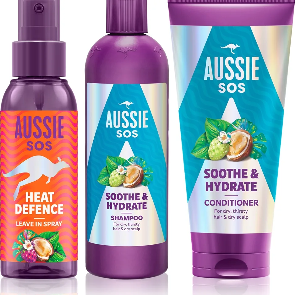 Aussie SOS Sooth & Hydrate intensiivinen kosteutussetti hiuksiin