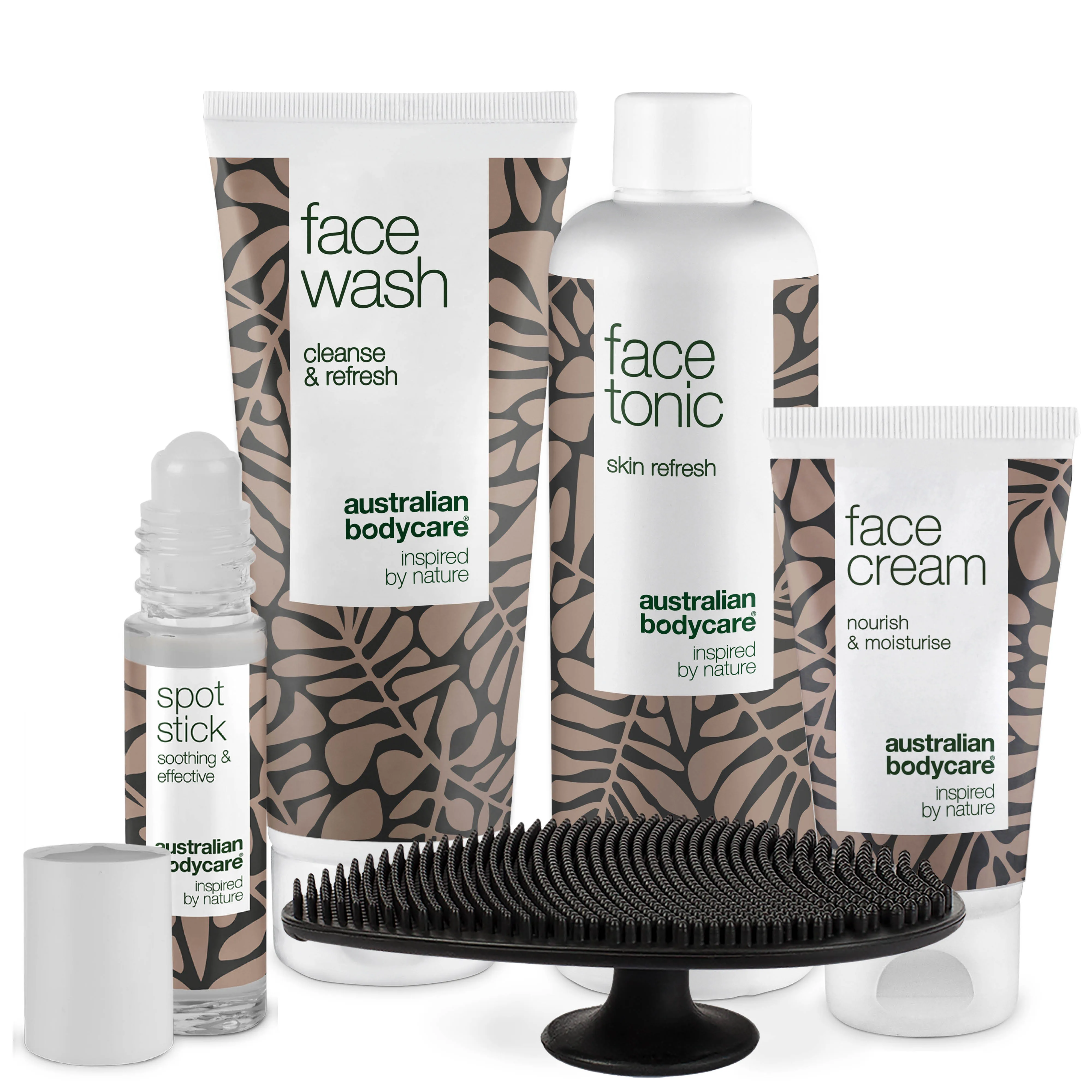 Ansigtspakke med face scrubber â 5-pak til daglig rens af uren hud med bumser