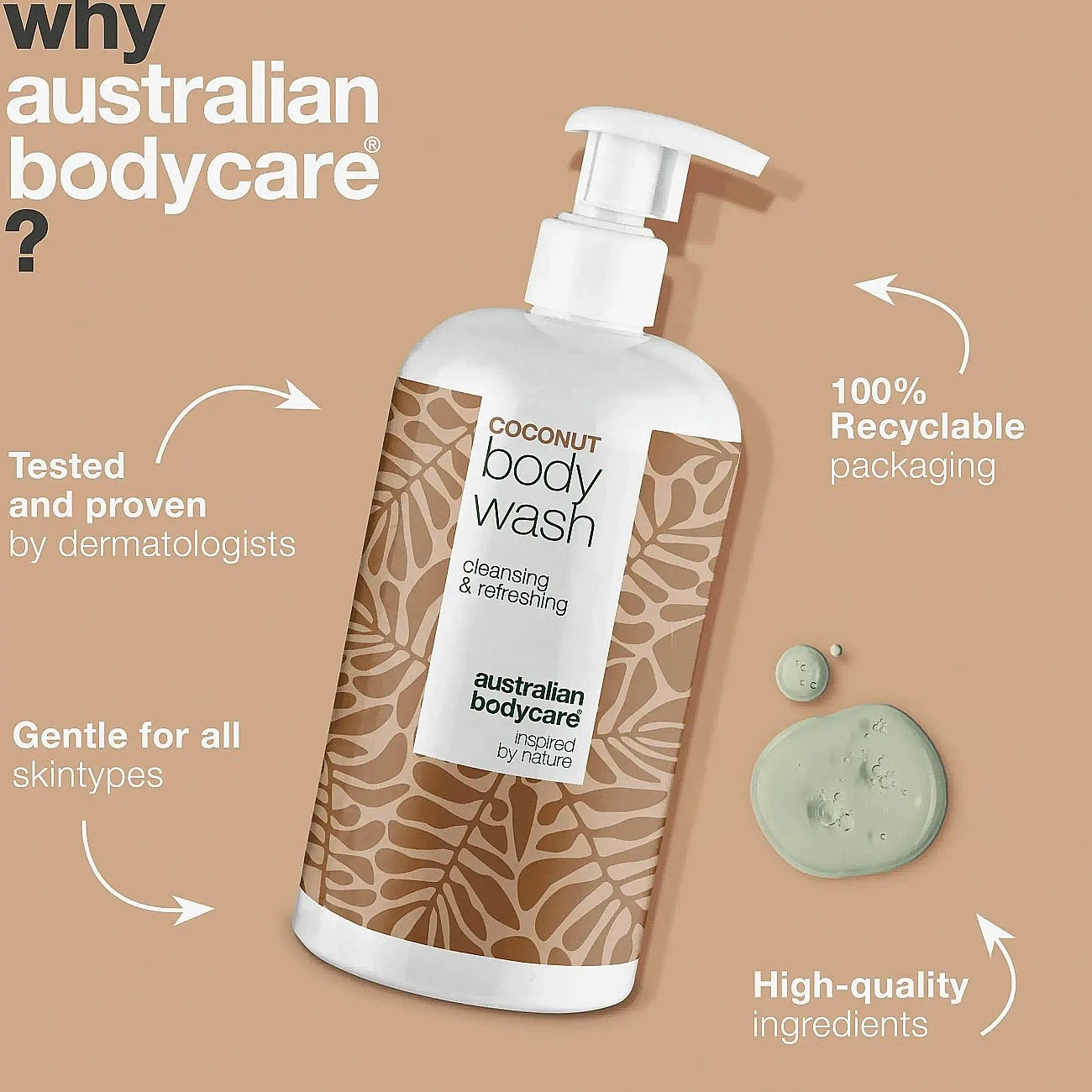 Australian Bodycare Coconut Body Wash Cleansing & Refreshing 500 ml