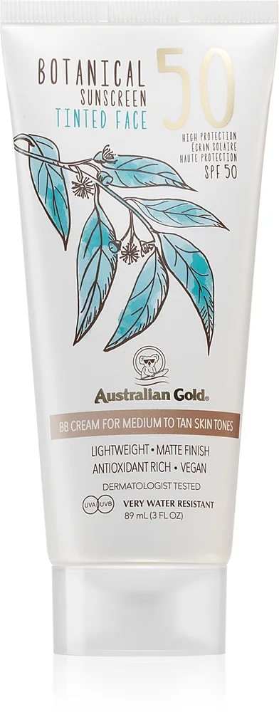 Australian Gold Botanical Tinted Face Medium-Tan Spf 50 - Nude - 88 ML