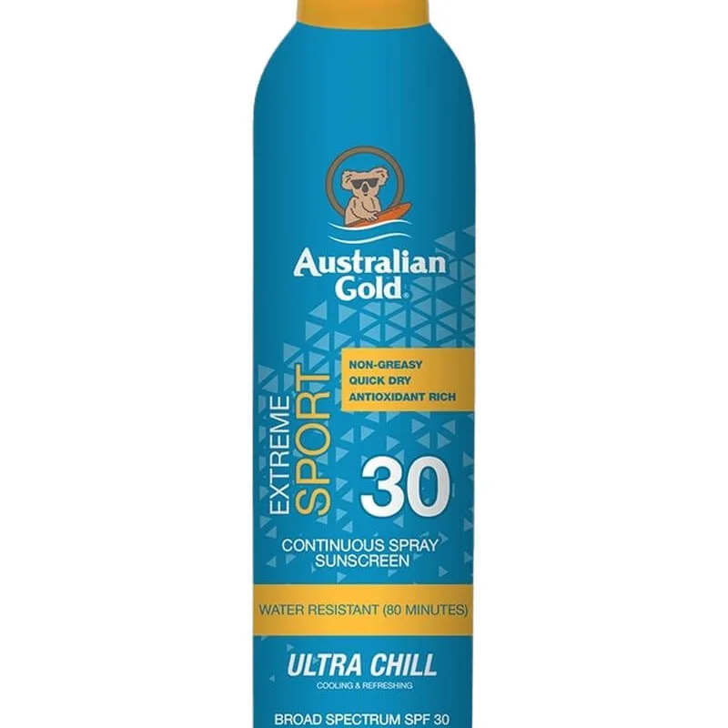 Australian Gold Extreme Sport Continuous Spray Sunscreen SPF 30 Ultra Chill 170 g