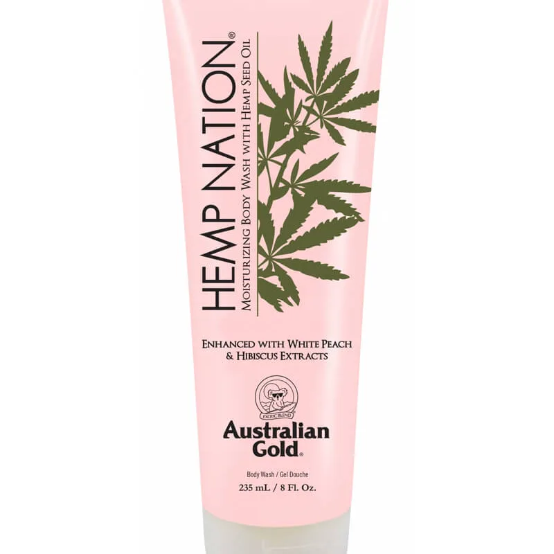 Australian Gold Hemp Nation White Peach & Hibiscus Body Wash (U) 235 ml