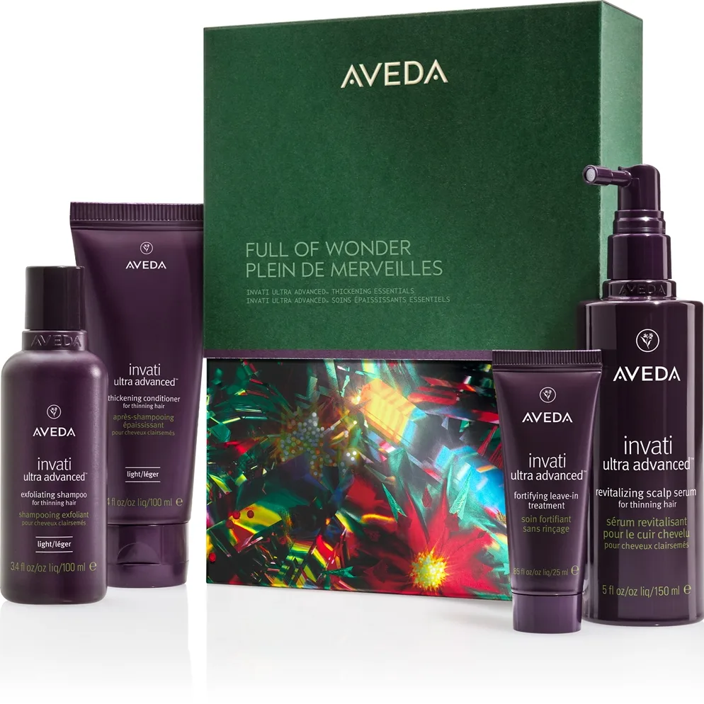 Aveda Holiday Full of Wonder: Invati™ Ultra Advanced Thickening Essentials julklappsset för hår