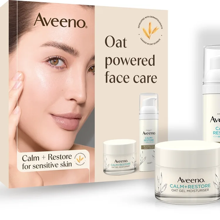 Aveeno Calm + Restore ihonhoitosetti kuivalle ja herkälle iholle