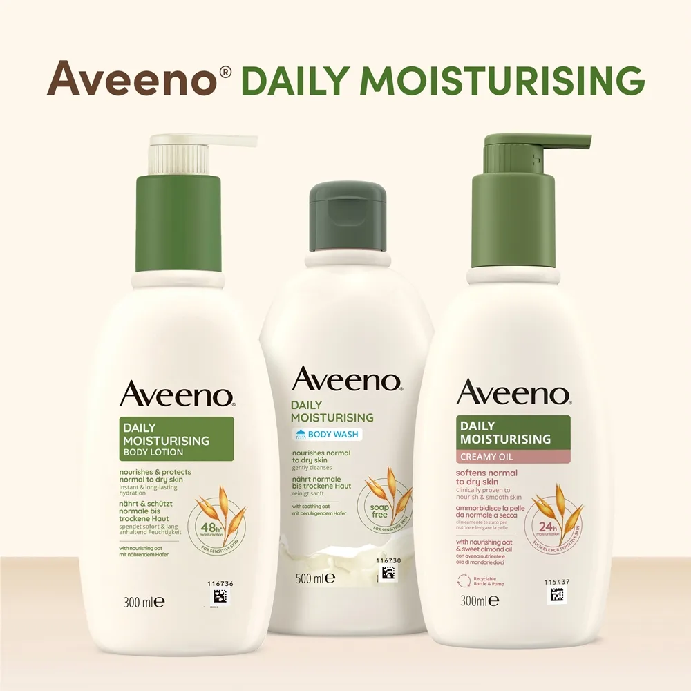 Aveeno Daily Moisturising Softens Dry Skin Mild kroppslotion 300 ml