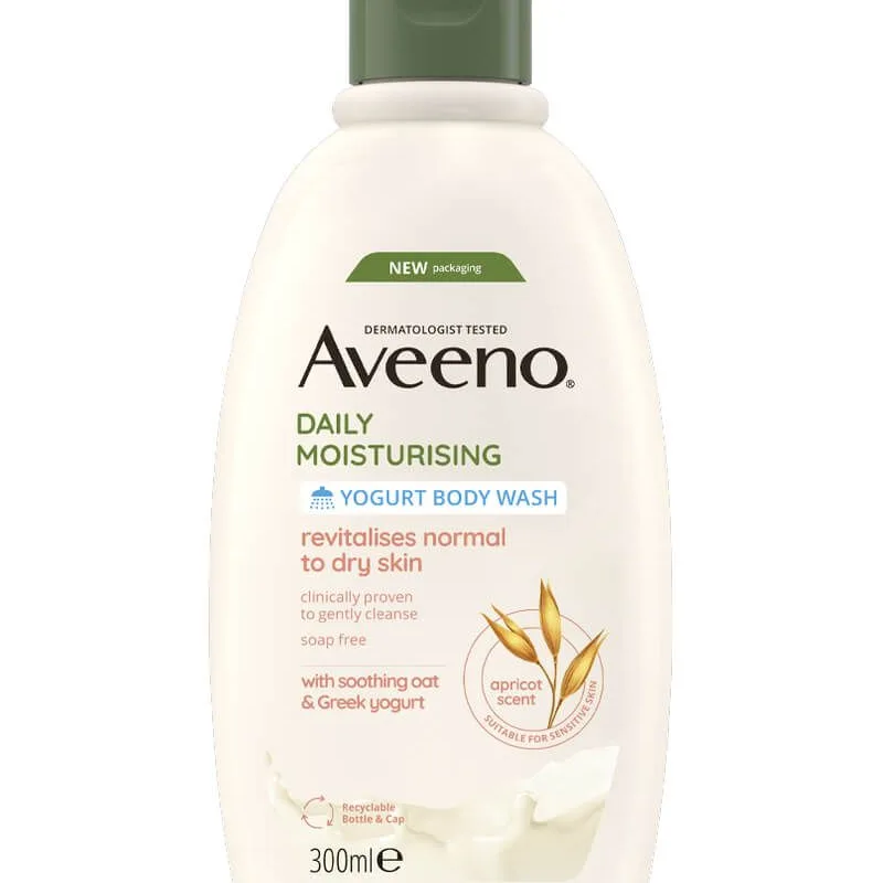 Aveeno Daily Moisturising Yoghurt Body Wash - Apricot & Honey 300 ml