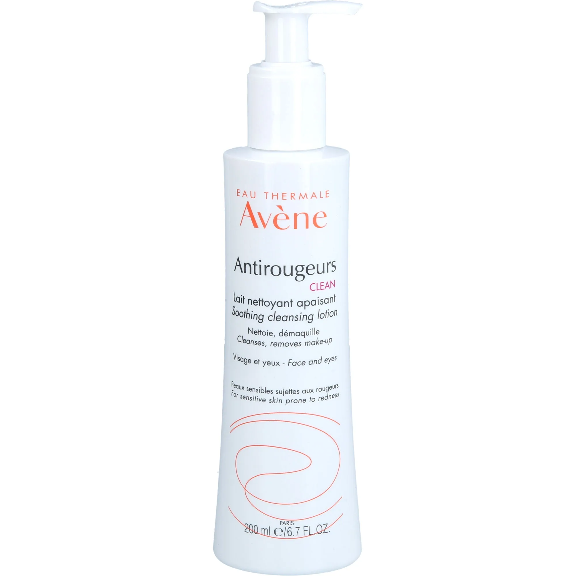 Avene Antirougeurs Clean beruhigende Reinigungsmilch 200 ml + gratis Dexeryl Dexeclear schäumendes Reinigungsgel 2 x 5ml - Sanfte Reinigung bei Rötungen