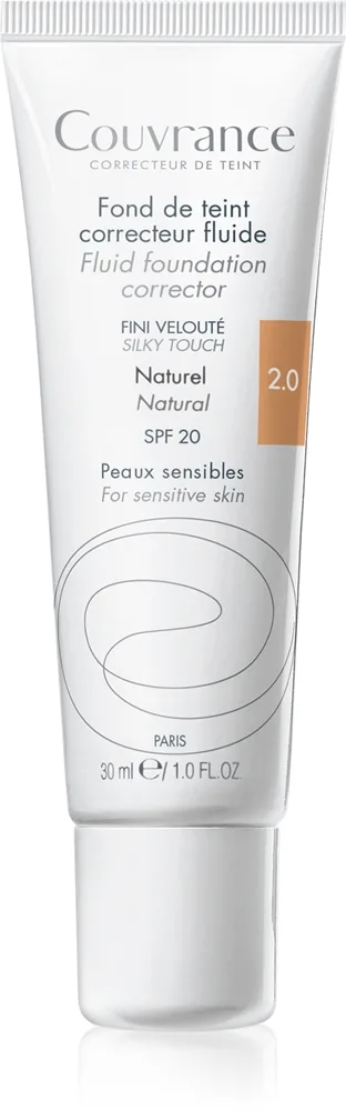 Avène Couvrance Fluid Foundation Corrector Flytande täckande foundation SPF 20 Skugga 2.5 Beige 30 ml