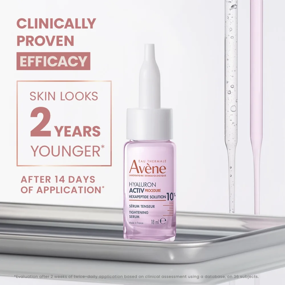 Avène Hyaluron Activ Procedure Tightening Serum - 10% Hexapeptide Solution Serum mot rynkor med lyftande effekt 18 ml