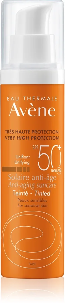 Avène Sun Anti-Aging Suncare Tinted skyddande och tonande fluid för ansiktet för korrigering av pigmentfläckar SPF 50+ 50 ml