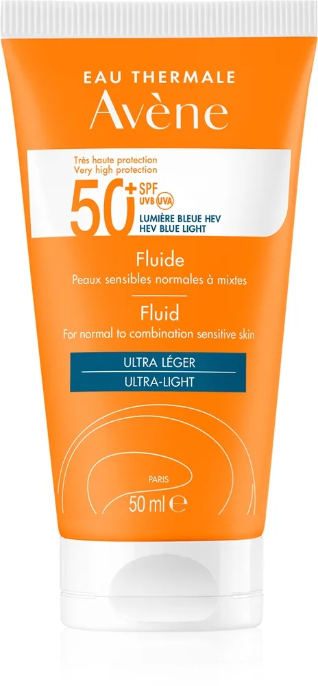 Avène Sun Fluid Ultra-Light Solcreme til ansigtet SPF 50+ 50 ml