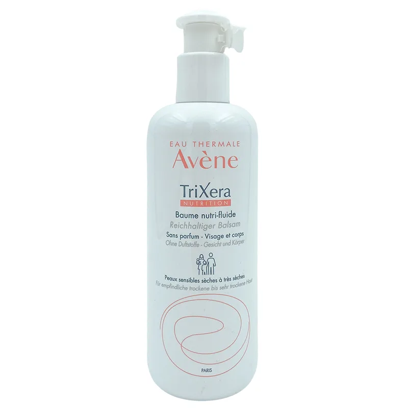 Avène TriXera Nutrition tehoravitseva nestemäinen balsami kasvoille ja vartalolle hajusteeton 400 ml