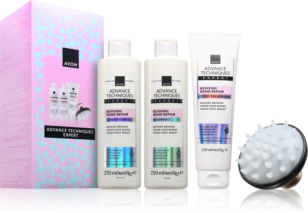 Avon Advance Techniques Expert Hair Care Giftset Gavesæt til Hår til kvinder 4 stk.